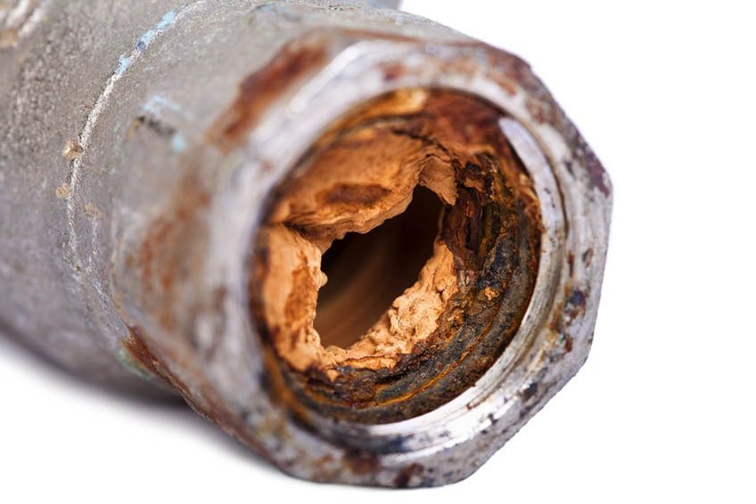 scale buildup in pipes