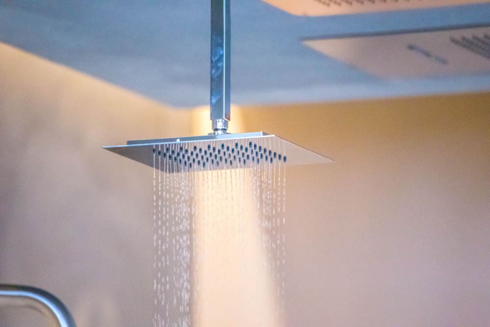 modern-looking showerheads